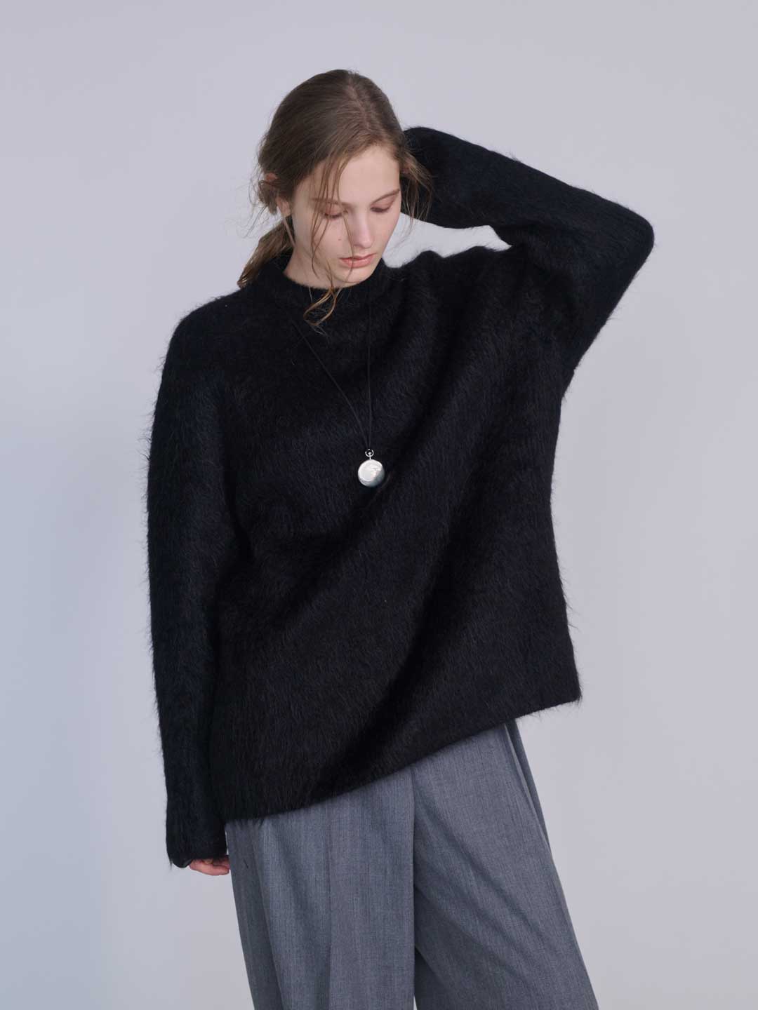 Visone Maxi Sweater - Black