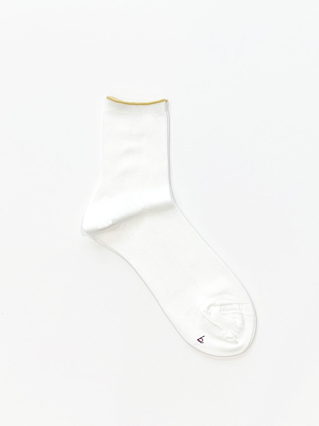 Fine Ribbed Basic Socks - White
