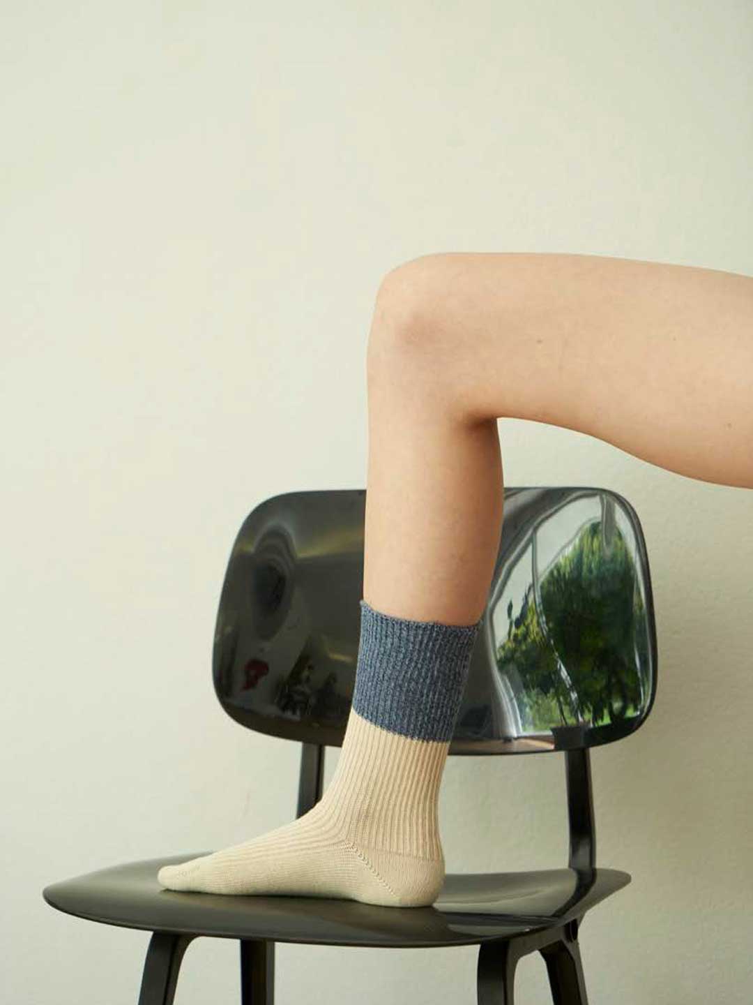 Crushed Socks - Navy