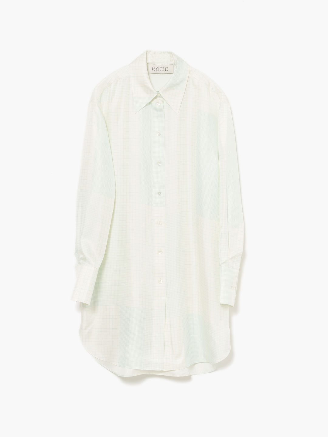 Oversized Silk Shirt - Mint