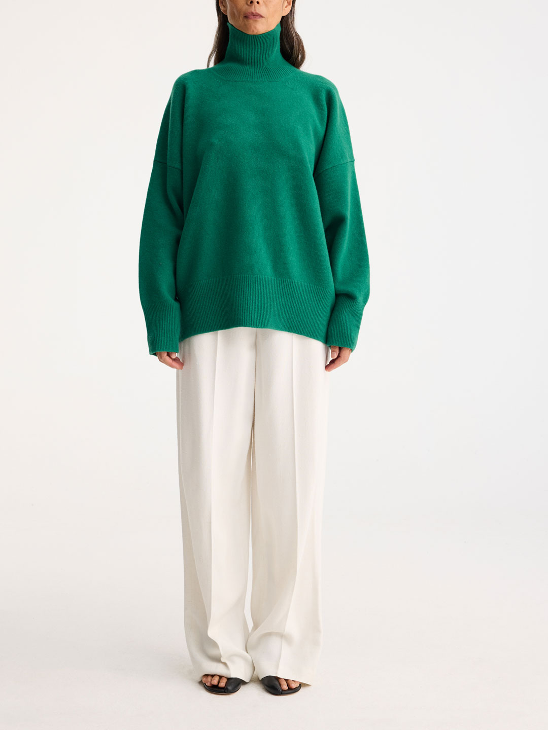 ROHE(ローエ) | クラシック タートルネック ニット - グリーン