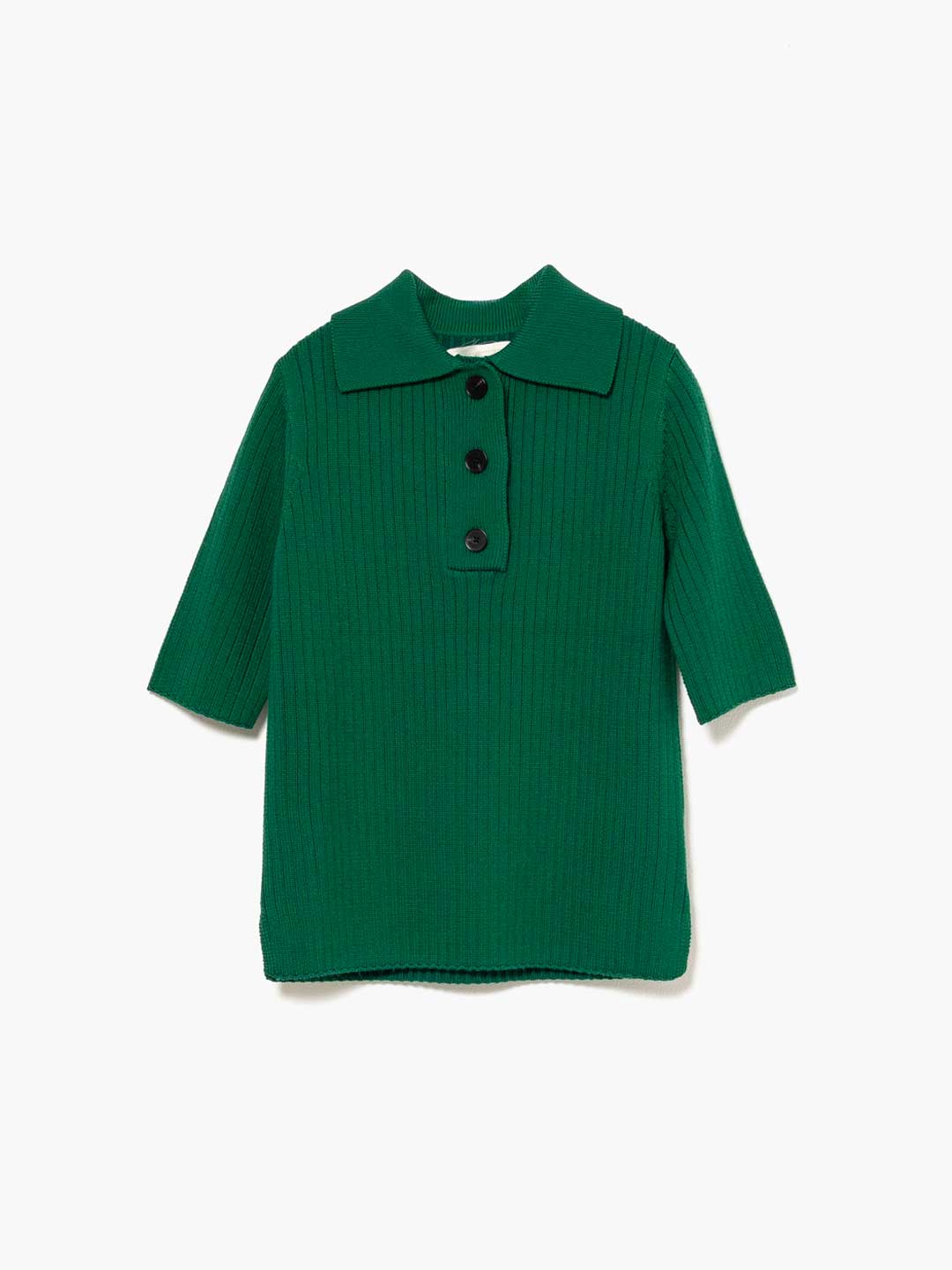 Rib Polo Knit - Green