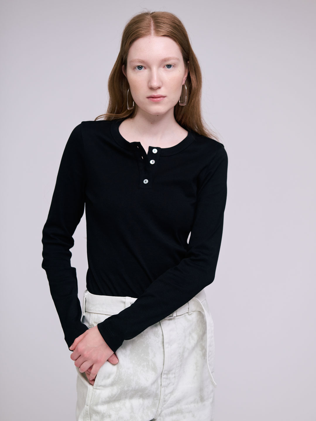 FLORE FLORE JESS LONGSLEEVE ブラック3087 FLORE FLORE JESS LONGSLEEVE ブラック3087 Tende Longsleeve