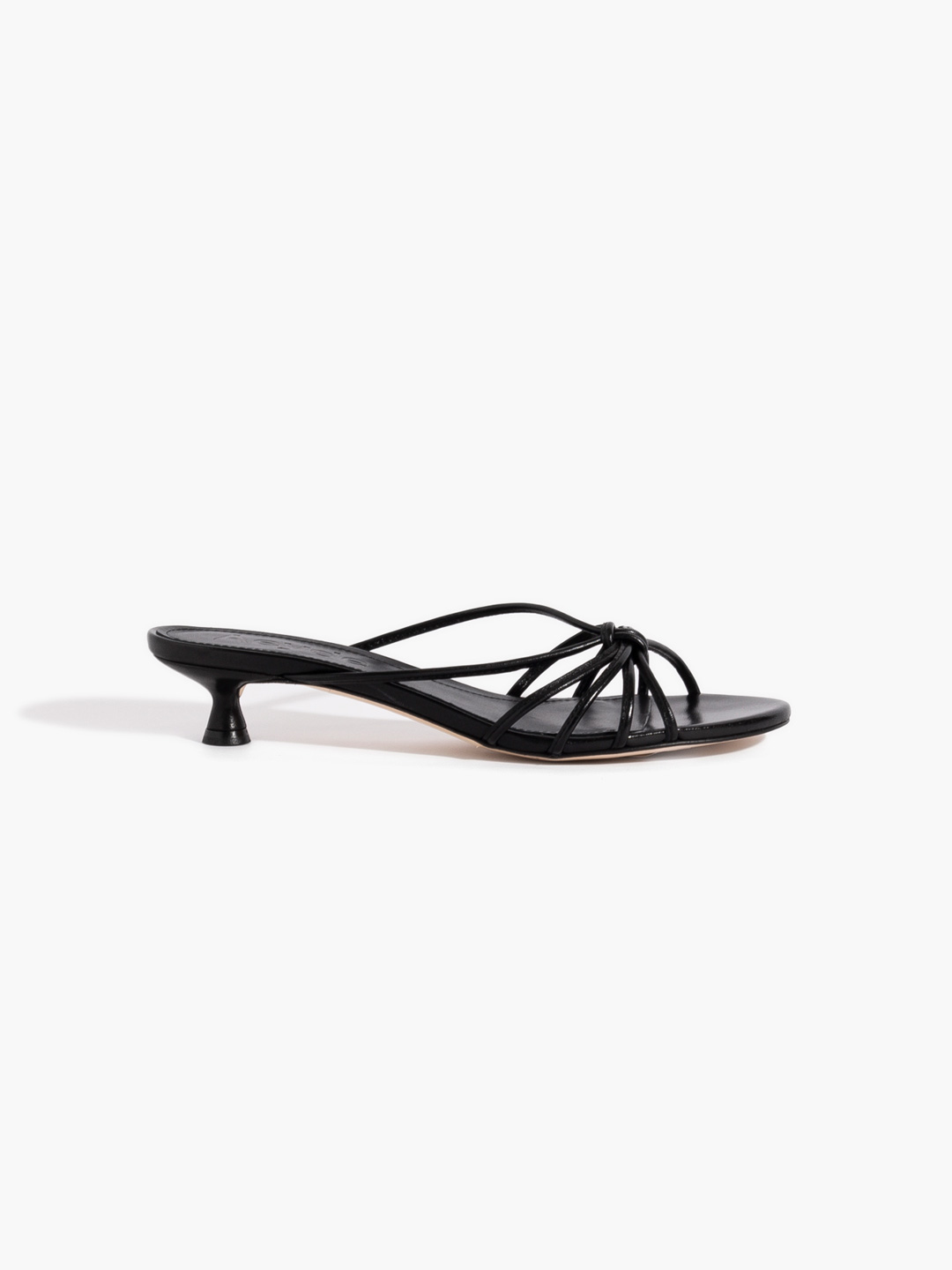 Milla Nappa Leather Mules - Black