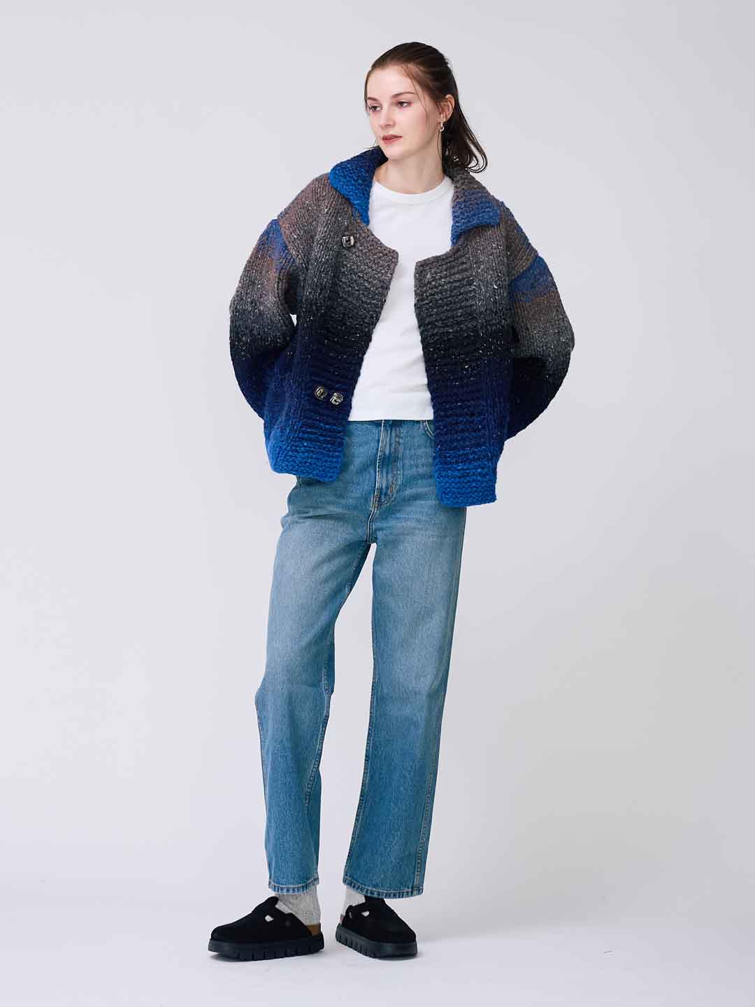 amachi.(アマチ) | 15 グラデーション ニット ジャケット ［×エリーズ