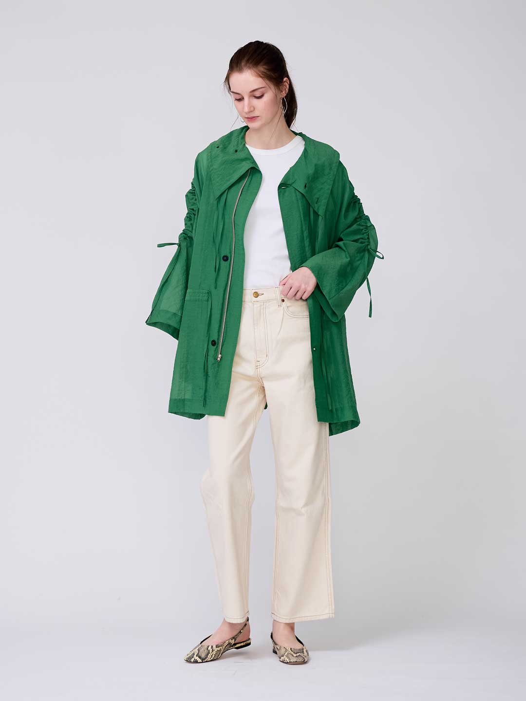 Membrane Short Coat - Green