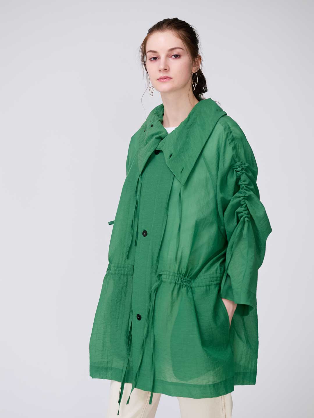 Membrane Short Coat - Green