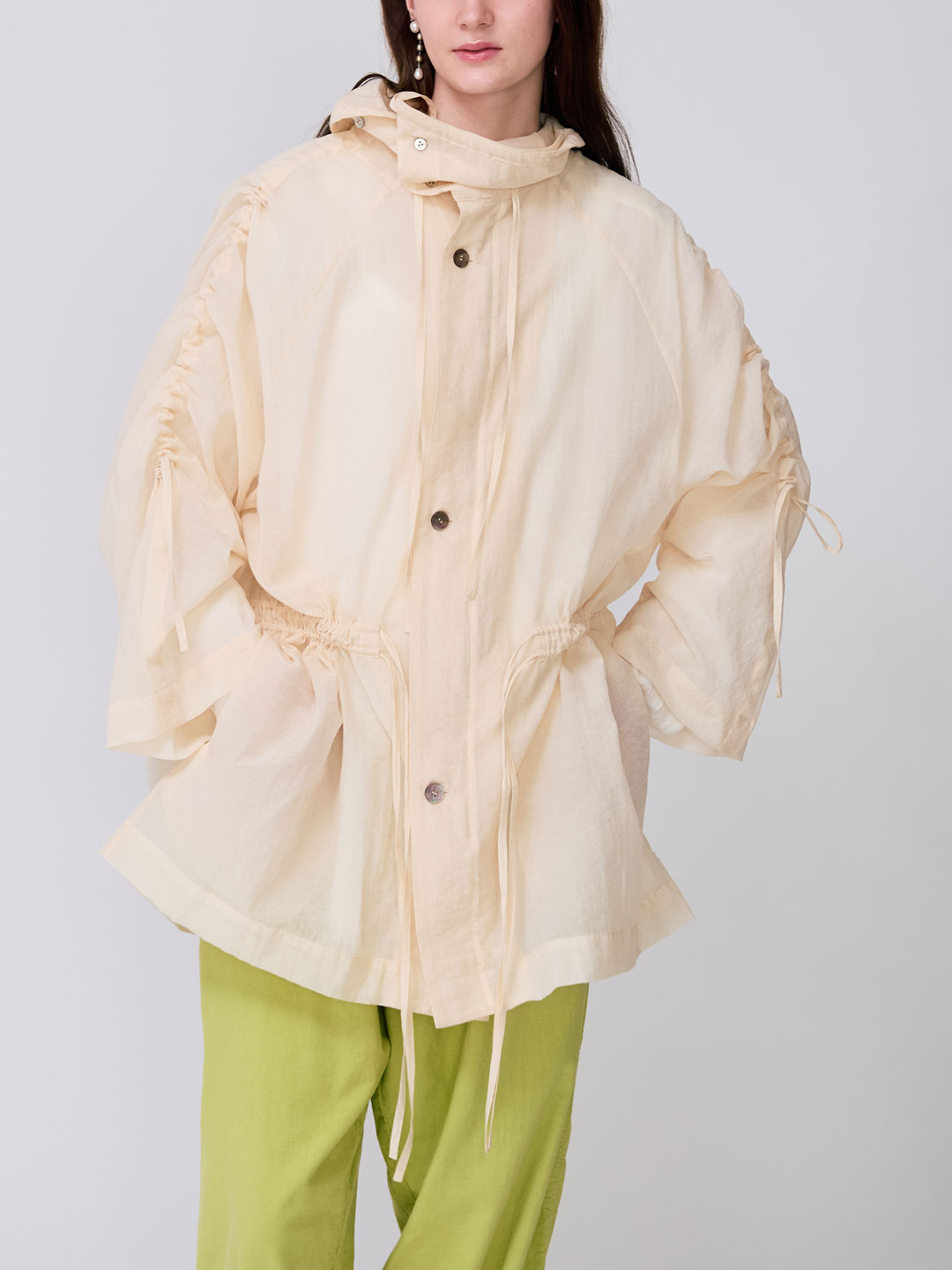 Membrane Short Coat - Off White