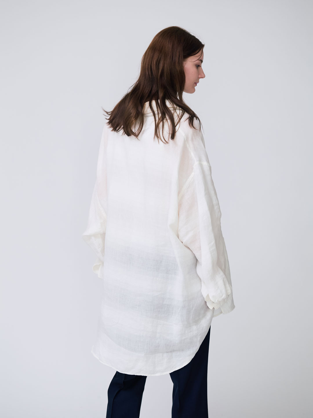 Gradation Linen Shirt - White