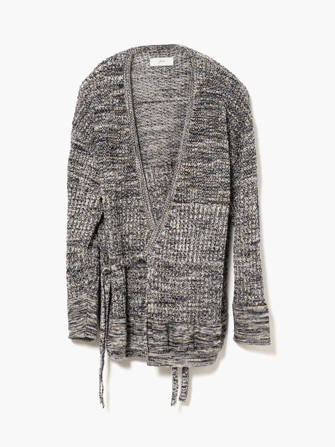 Natural Shaped Knit Cardigan - Gray