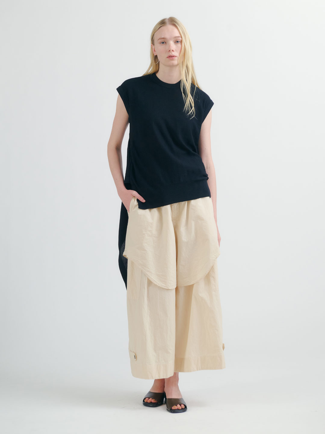 Layered Utility Pants - Off White