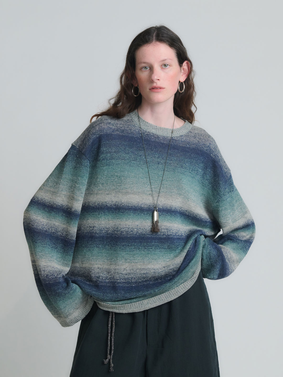 15 Gradation Knit - Navy