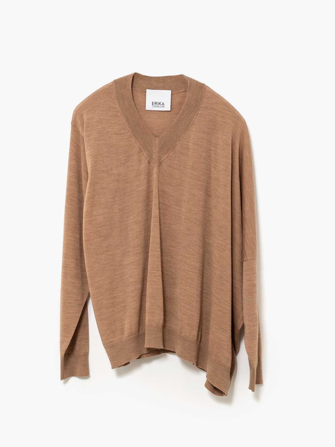 美品　ERIKA CAVALLINI 人気襟　デザインニット　イタリア製 美品 ERIKA CAVALLINI 人気襟 デザインニット イタリア製（美品