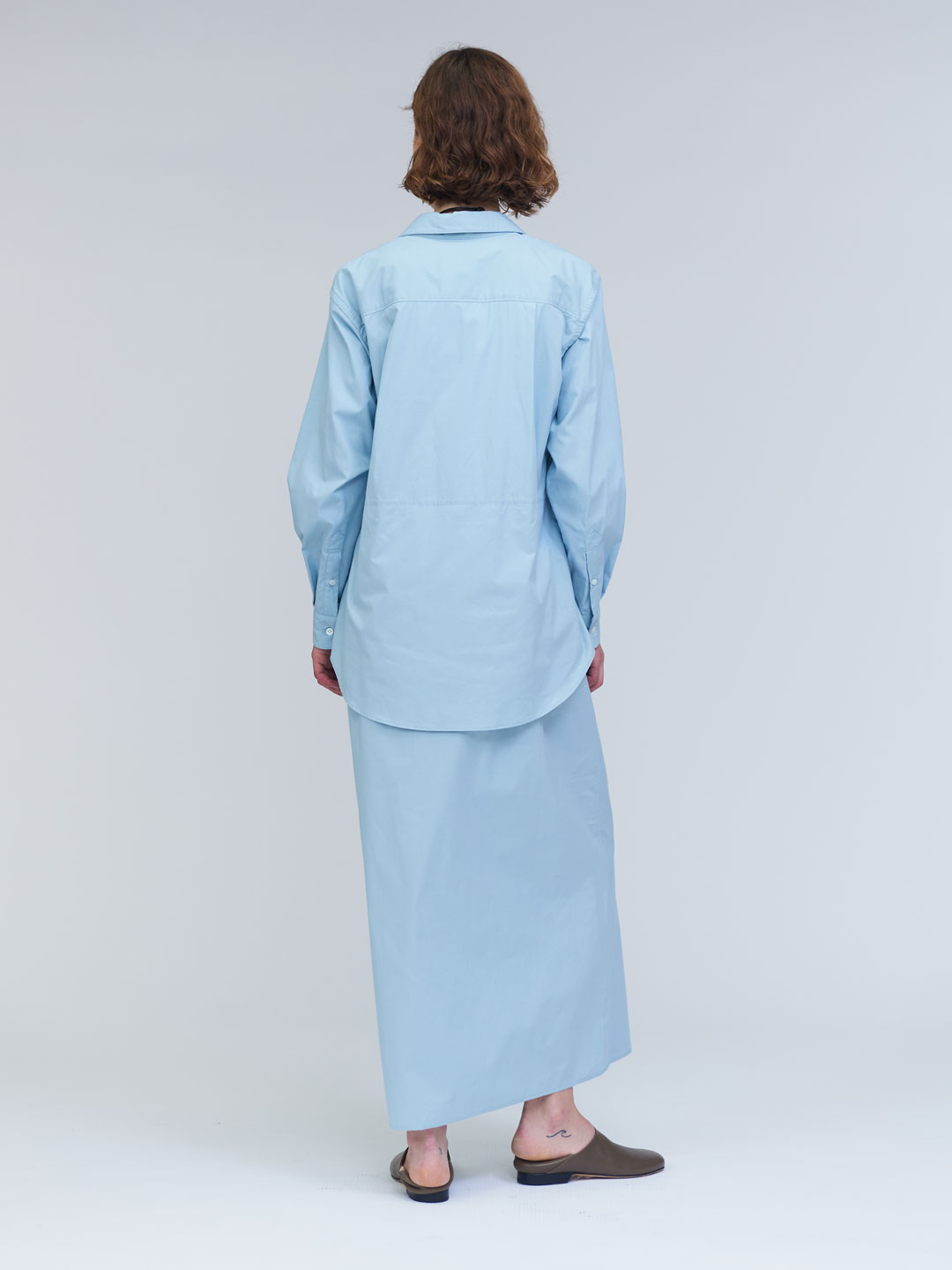 Long Shirt Dress - Sky Blue