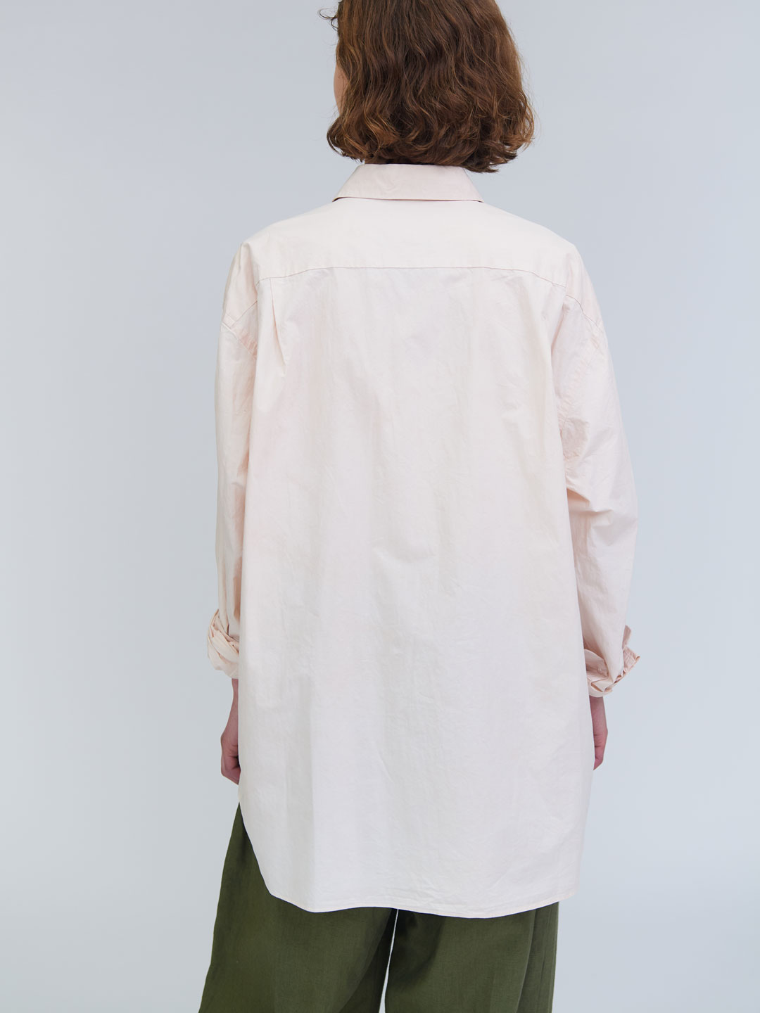 Regular Collar Shirt - Pink Beige