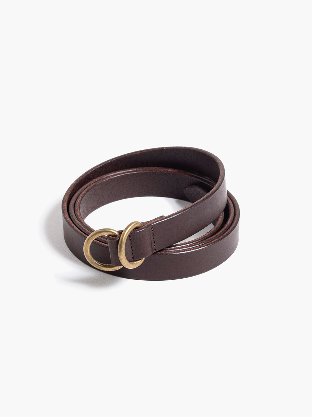 Slim Ring Belt - Brown
