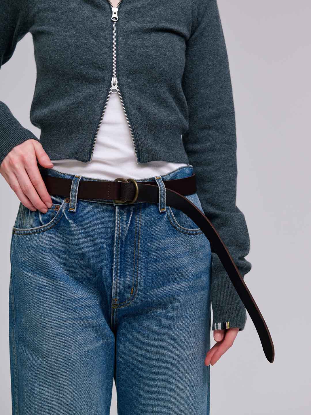 YOKO SAKAMOTO(ヨーコ サカモト) | ワイド リング ベルト - ブラウン