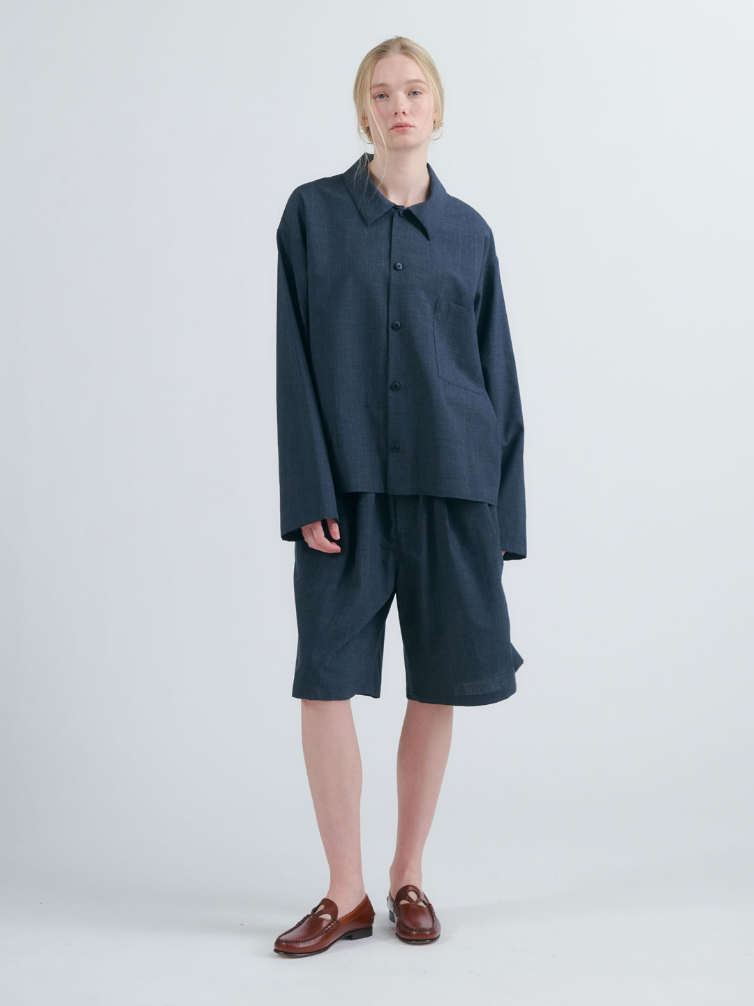 Work Blouse - Charcoal Gray