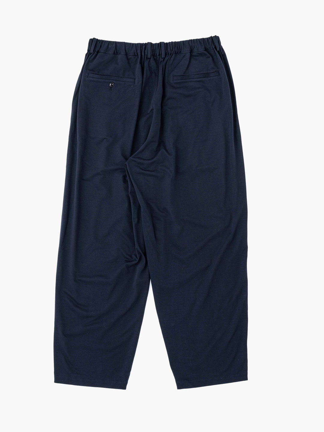 Double Pleated Wide Easy Pants - Navy