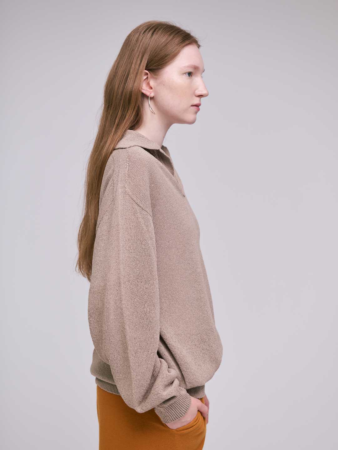 Washi Skipper L/S Knit - Ecru
