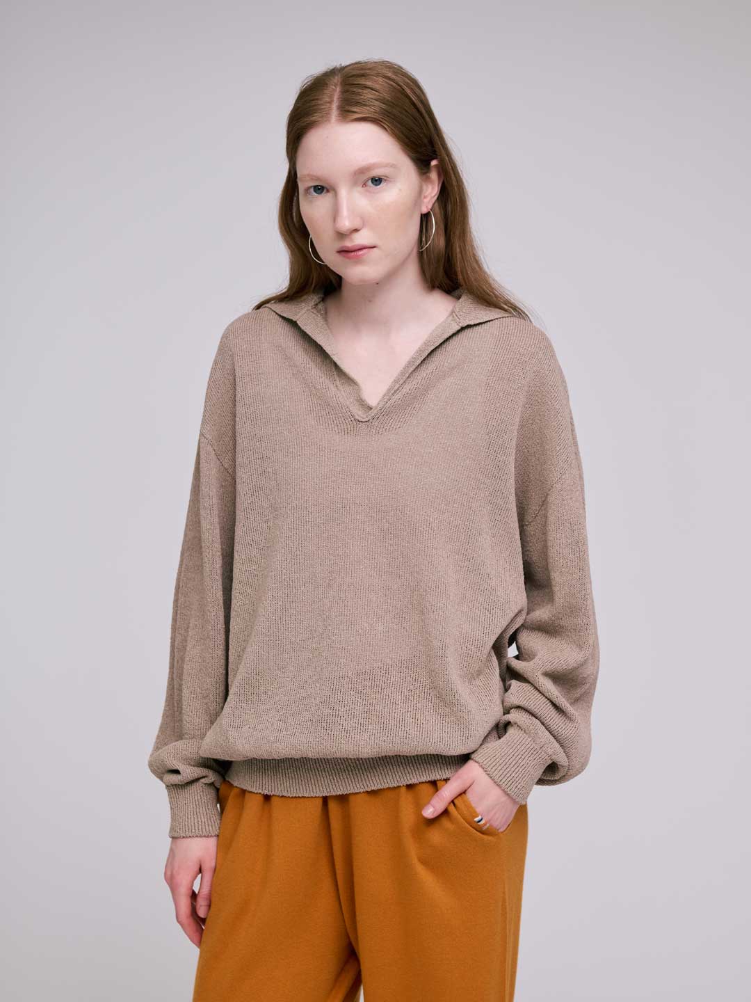 Washi Skipper L/S Knit - Ecru