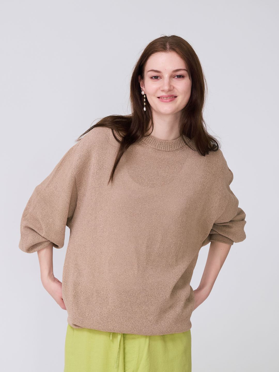 Washi L/S Crew Knit - Ecru