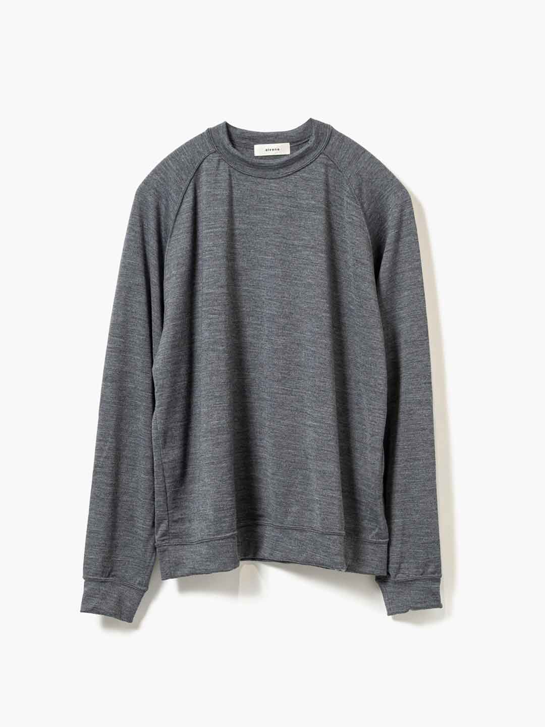 Wool L/S Sweat Tee Shirts  - Gray