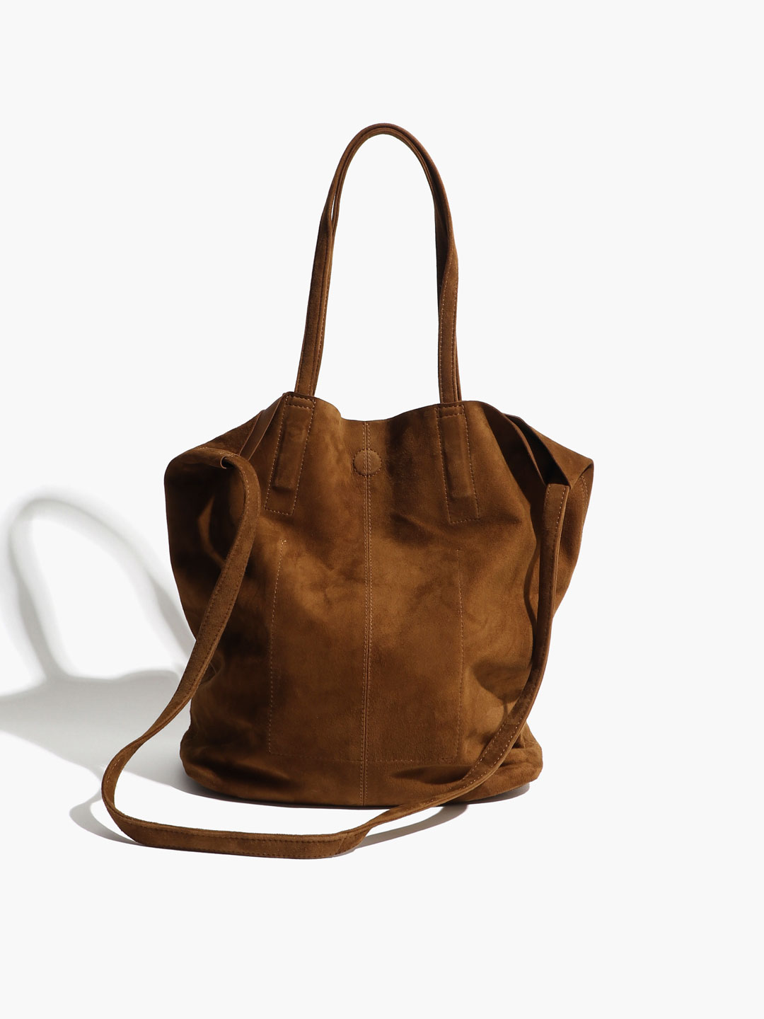 3way Medium Tote Bag Oil Suede - Brown