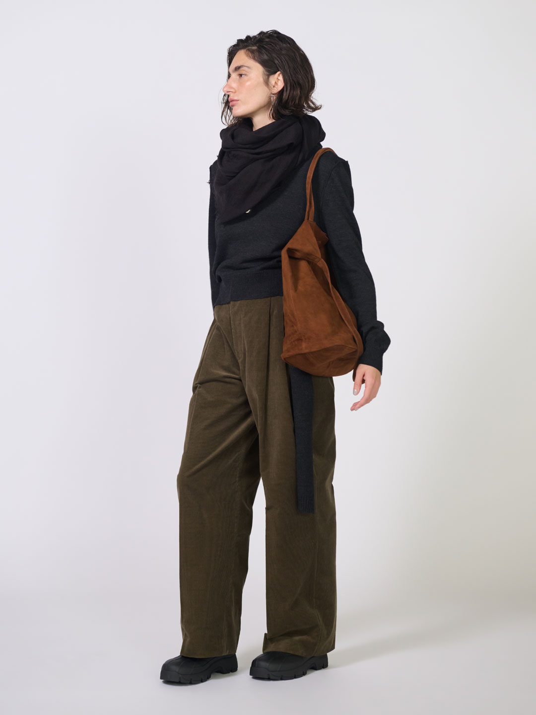 バッグ morphee 3WAY LARGE TOTE OIL SUEDE BROWN Men | FUDGE UP NOTHING