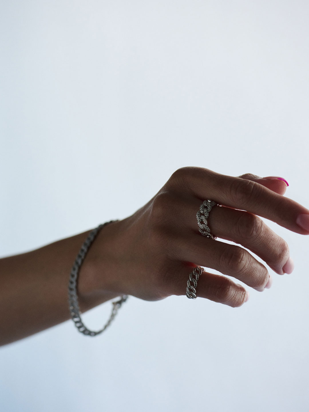 天の川 K18WG Diamonds Chain Bracelet 【gp018】 - White Gold