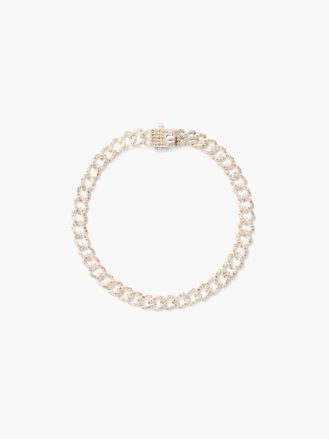 天の川 SV925 Brown Diamonds Chain Bracelet - Silver