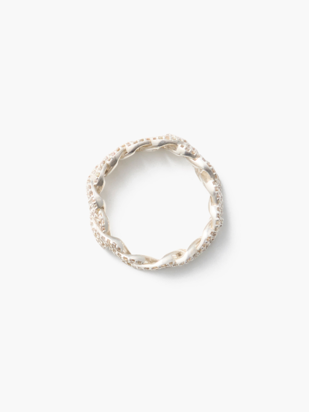 天の川 SV925 Brown Diamonds Chain Ring 【gp005-sv1】 - Silver