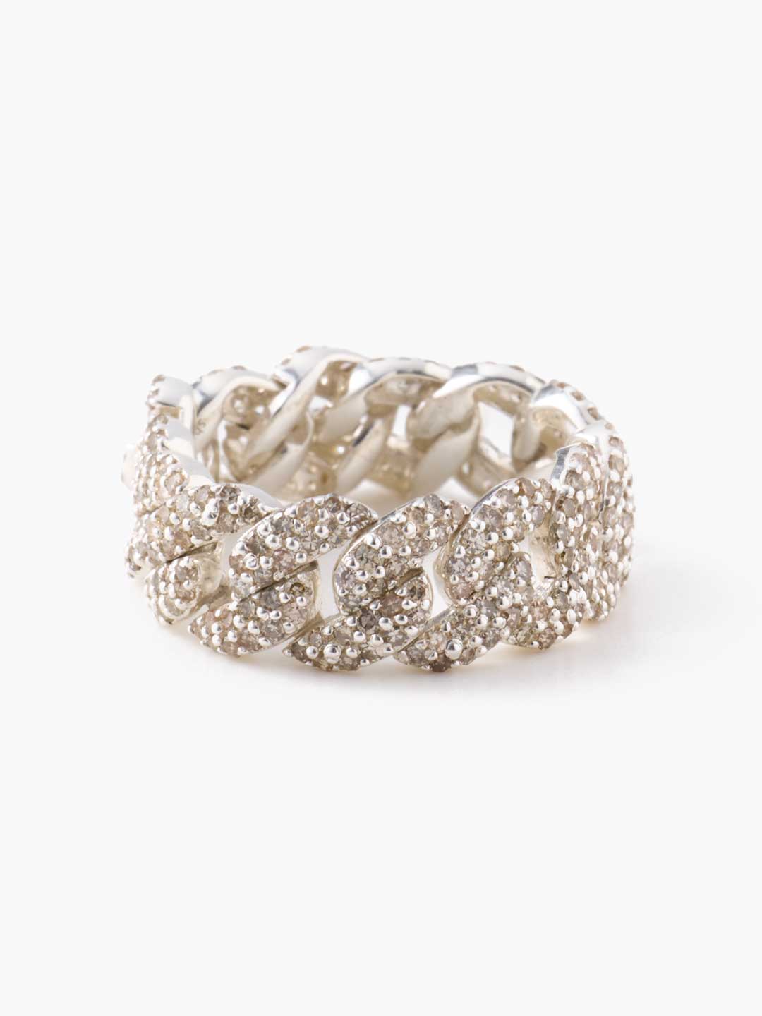 天の川 SV925 Brown Diamonds Chain Ring 【gp005-sv1】 - Silver