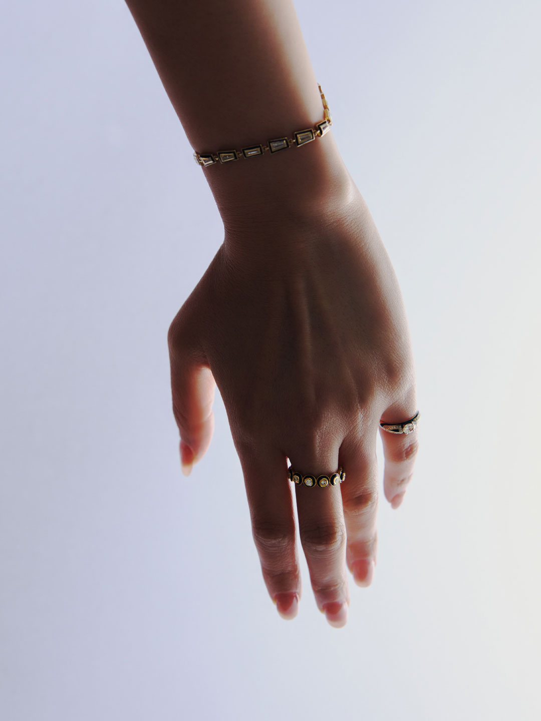 白露 K18 tapered baguette daia ena blacelet 【gp020】 - Yellow Gold