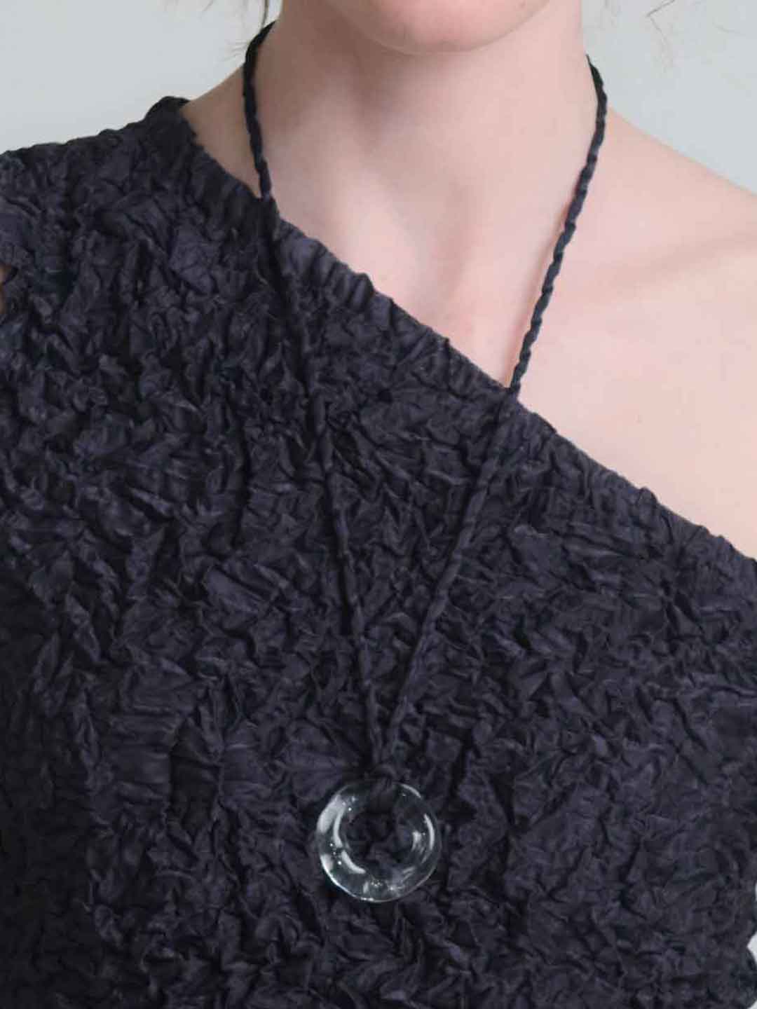 Glass Necklace Small - Charcoal