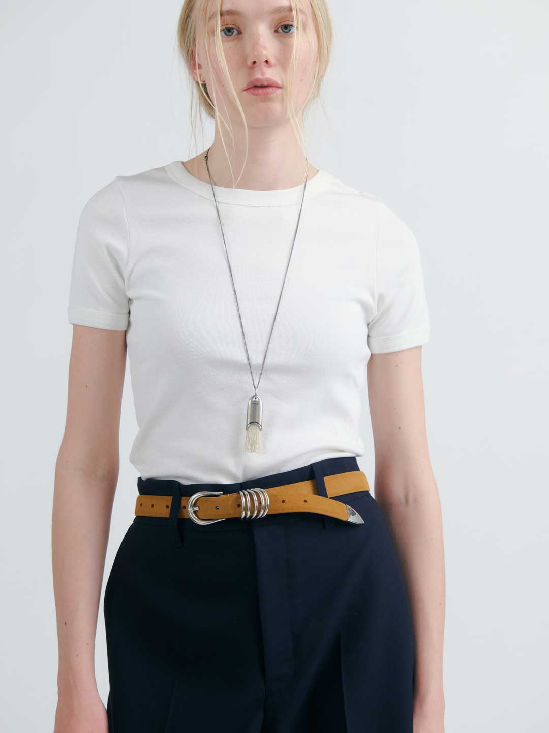Hollyhock Suede Belt - Camel