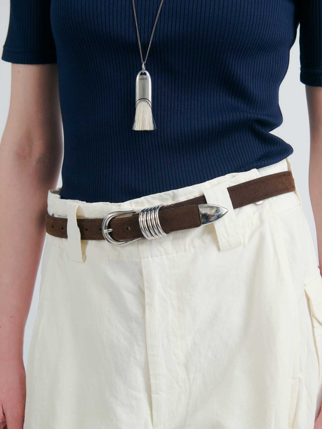 Hollyhock Suede Belt - Chocolate