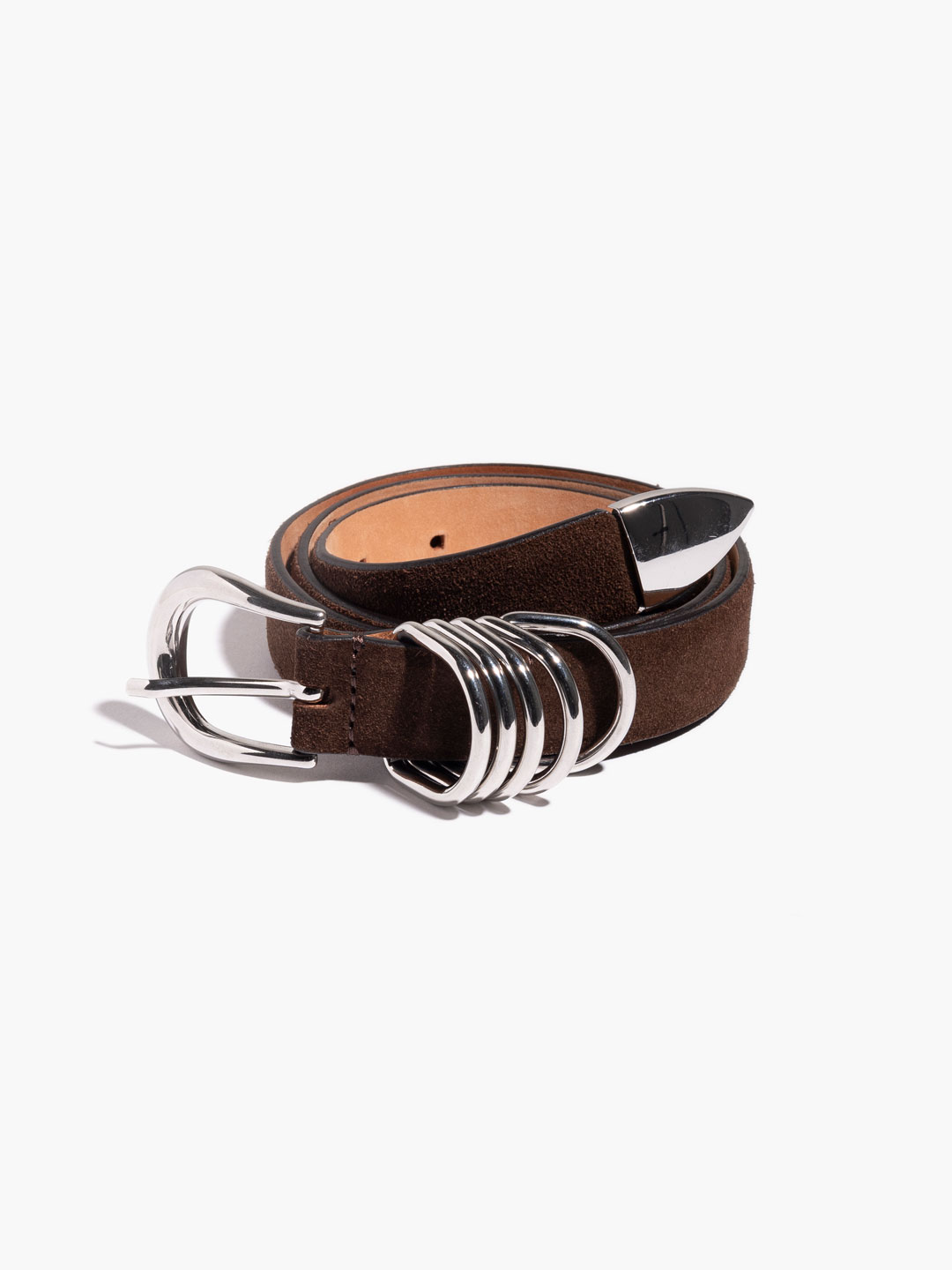 Hollyhock Suede Belt - Chocolate