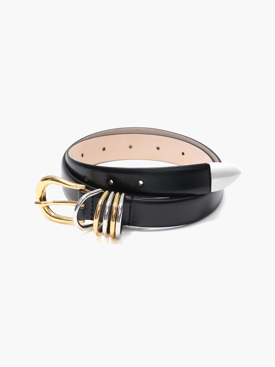 Hollyhock Mixed Metal Belt - Black