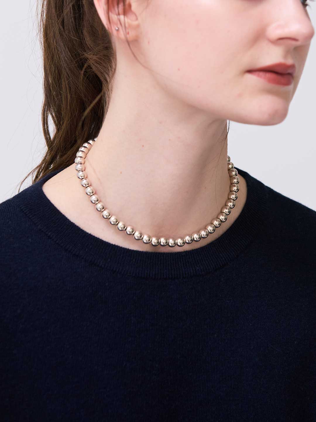 Harpo | 8mm ボール チェーン ネックレス 40cm - シルバー Harpo | 8mm ボール チェーン ネックレス 40cm - シルバー
