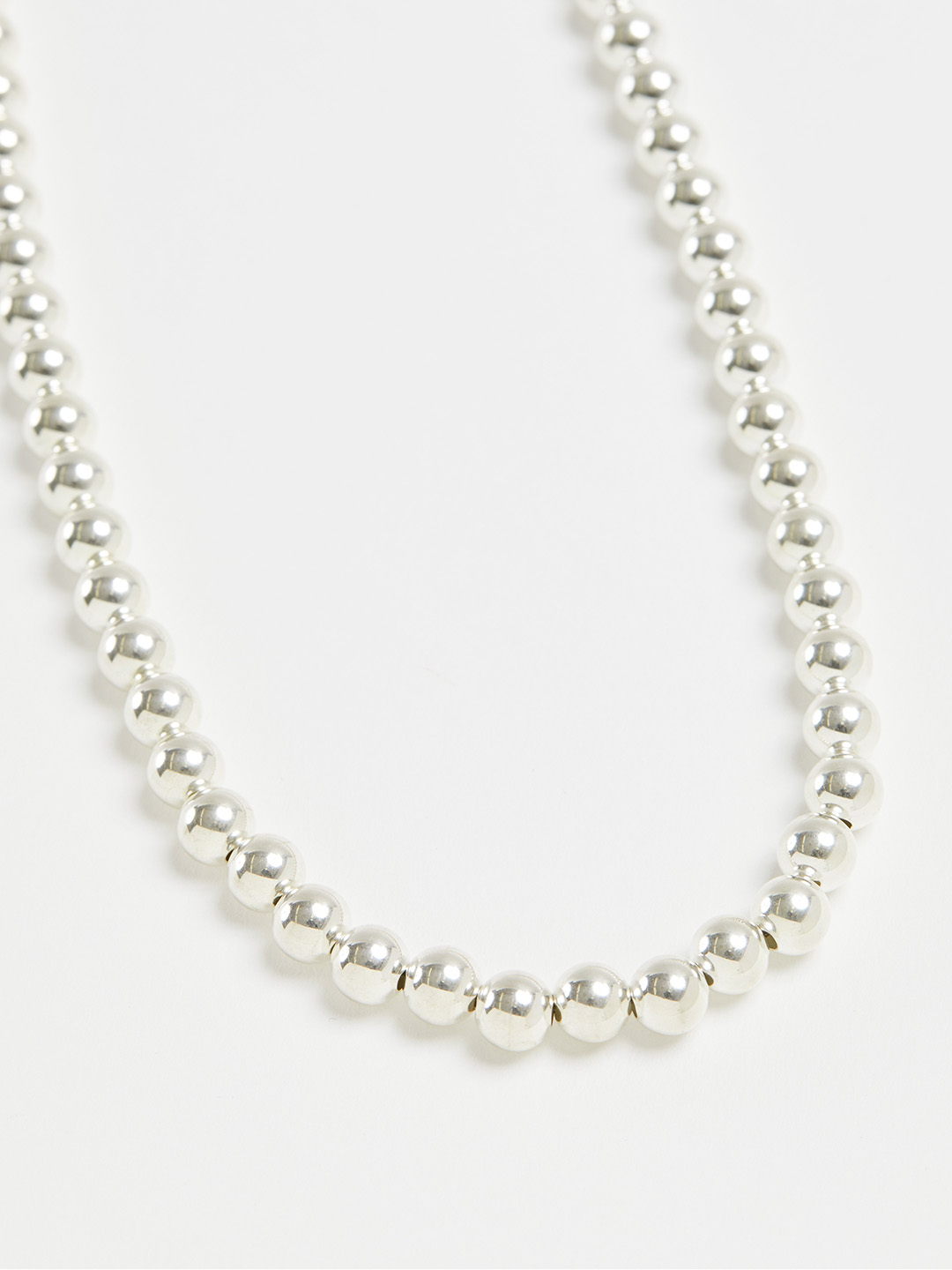 8mm Ball Chain Necklace 50cm - Silver