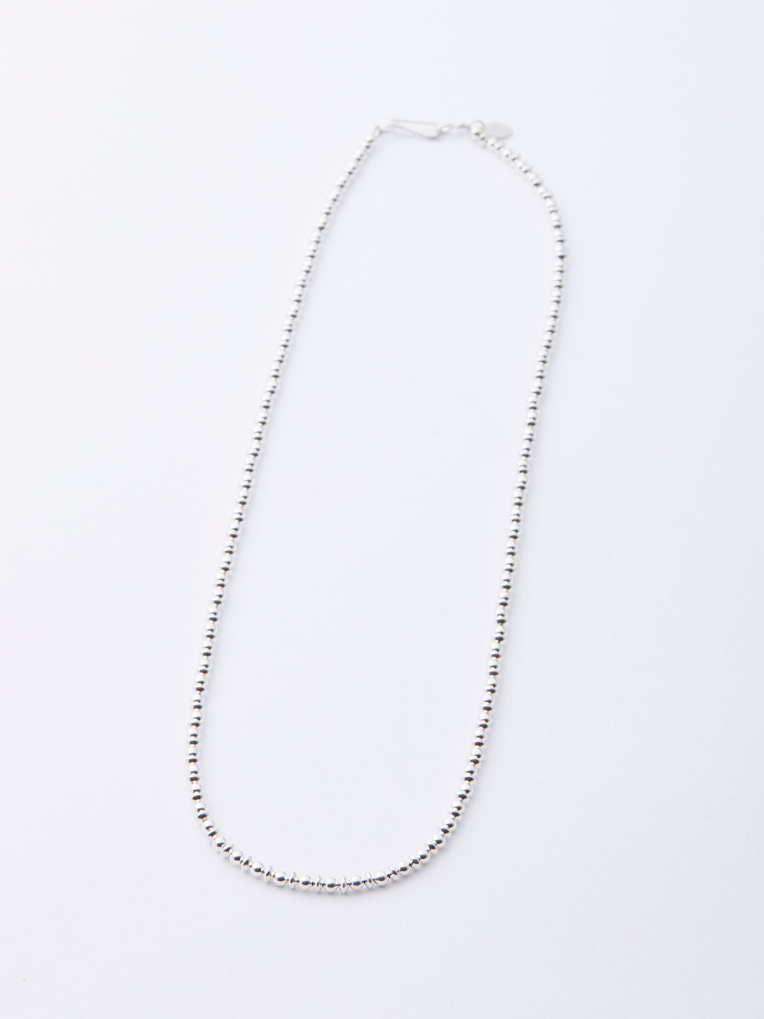 3mm Ball Chain Necklace Short - Silver