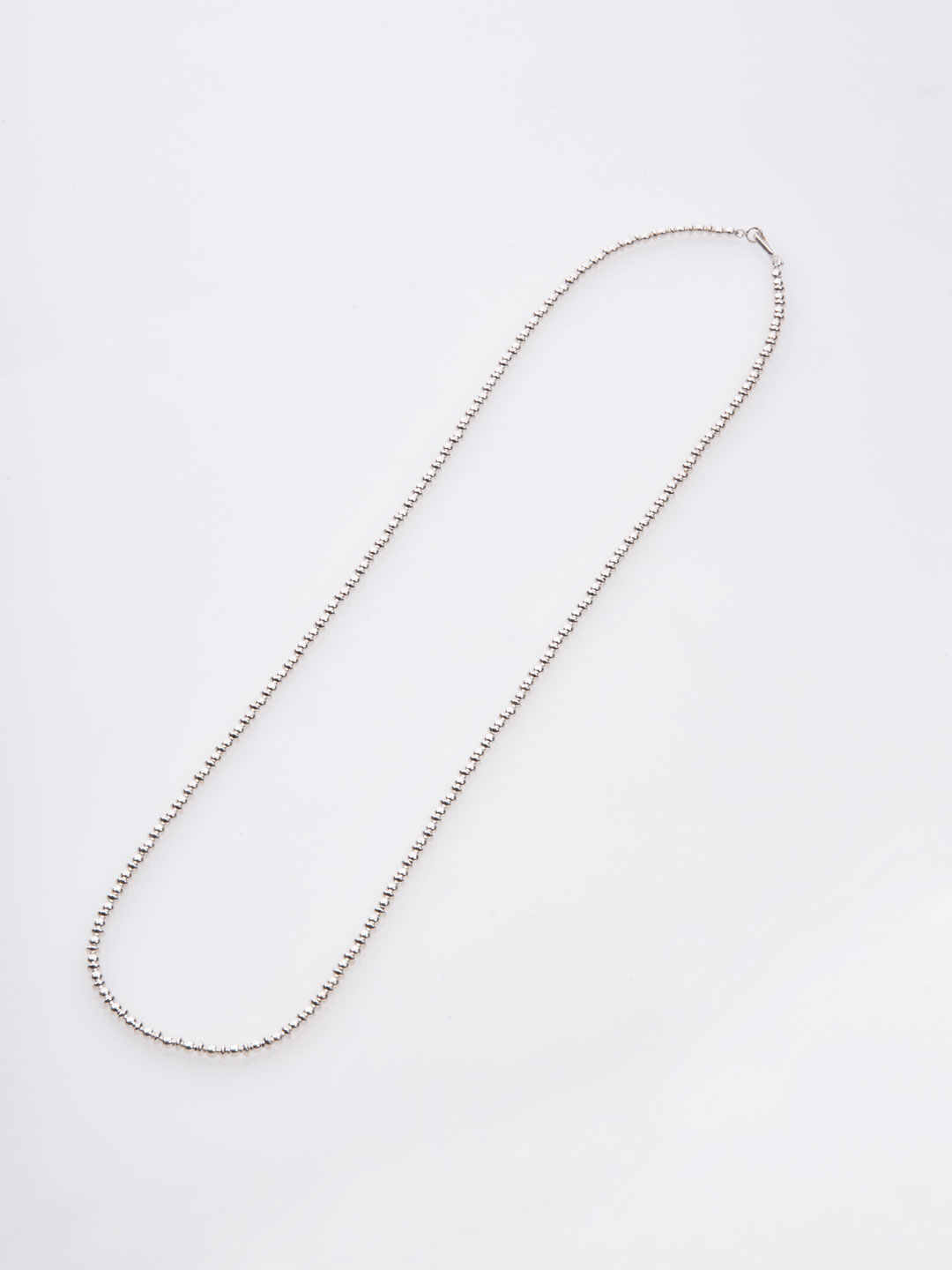 3mm Ball & Disc Chain Necklace 63cm - Silver