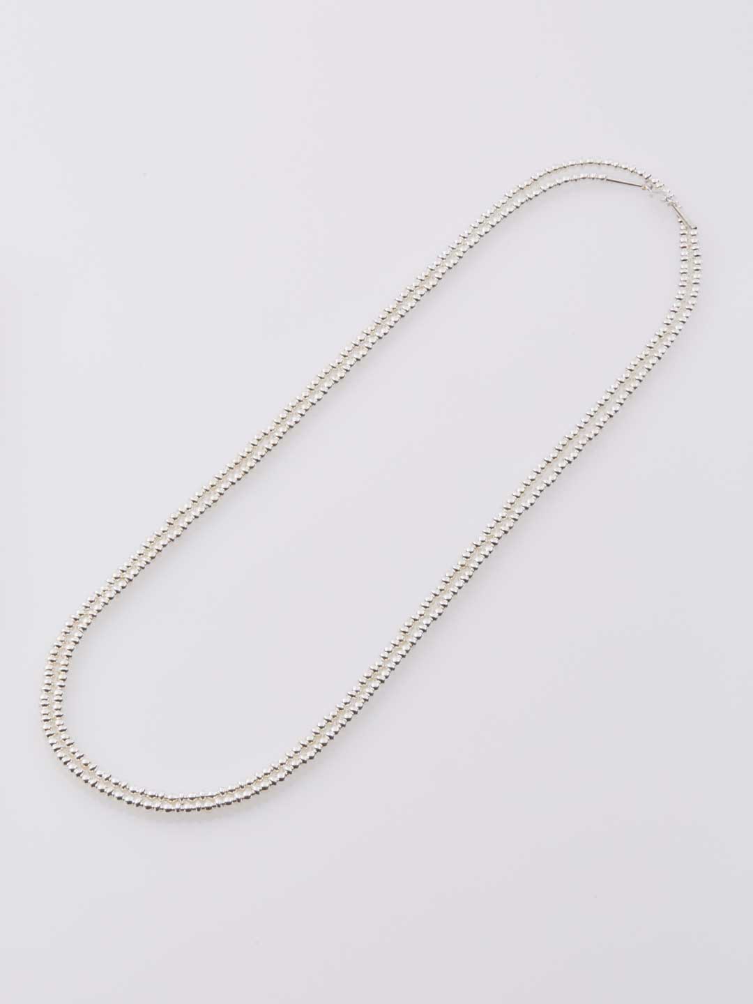4mm Ball & Disc Chain Necklace 150cm - Silver