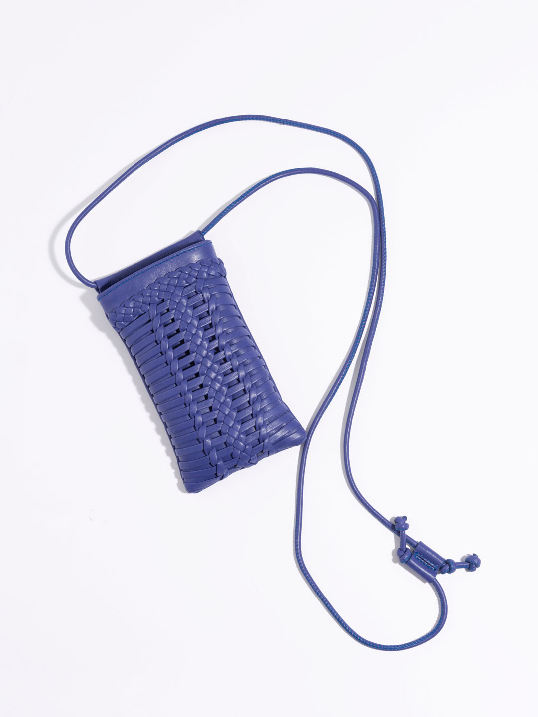 Trena Woven Phone Pouch - Blue