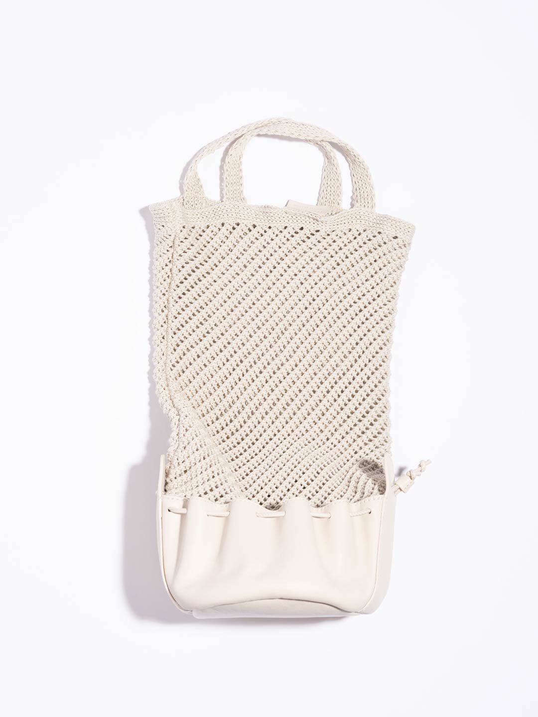 Fruita Packable Knitted Cotton Net Bag - Cream