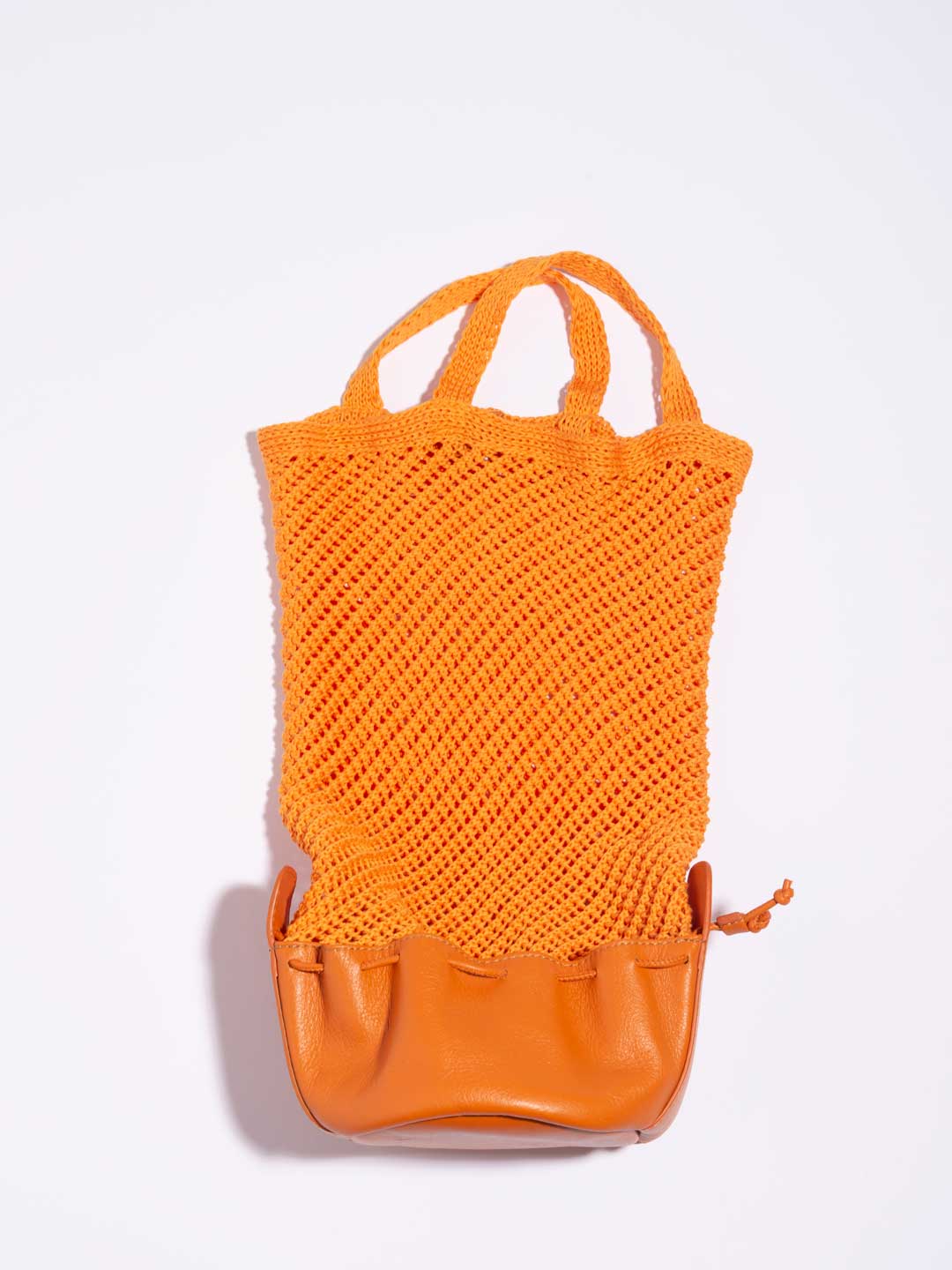 Fruita Packable Knitted Cotton Net Bag - Orange