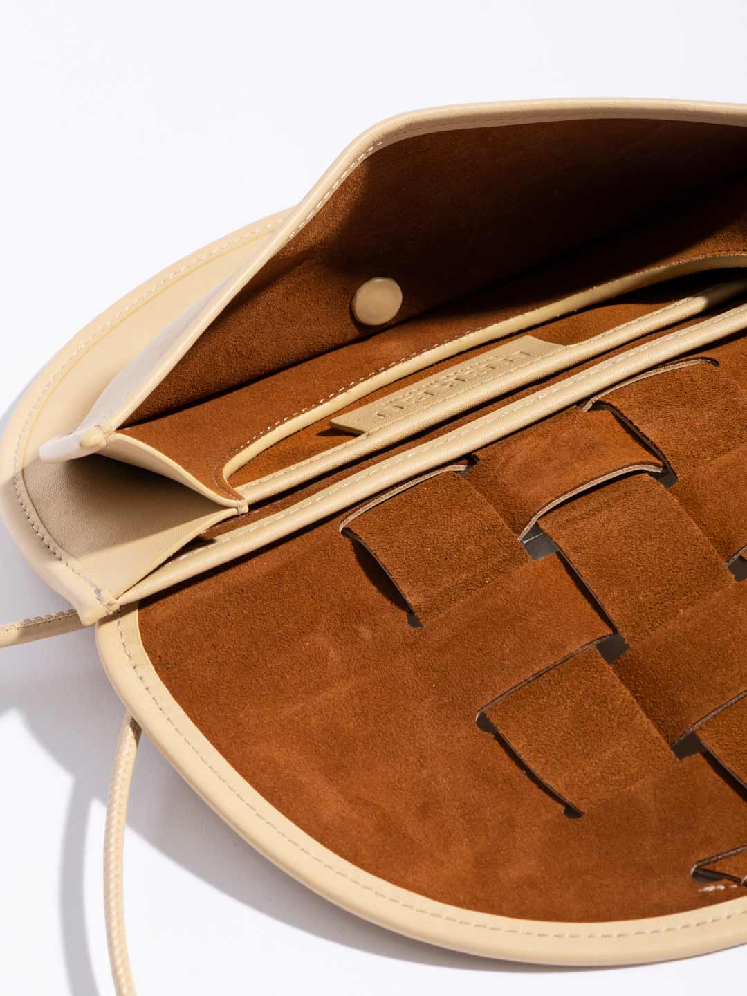 LLUNA Interwoven Front Detail Crossbody Bag - Beige