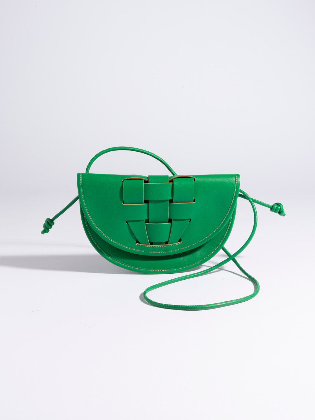 LLUNA Interwoven Front Detail Crossbody Bag - Green
