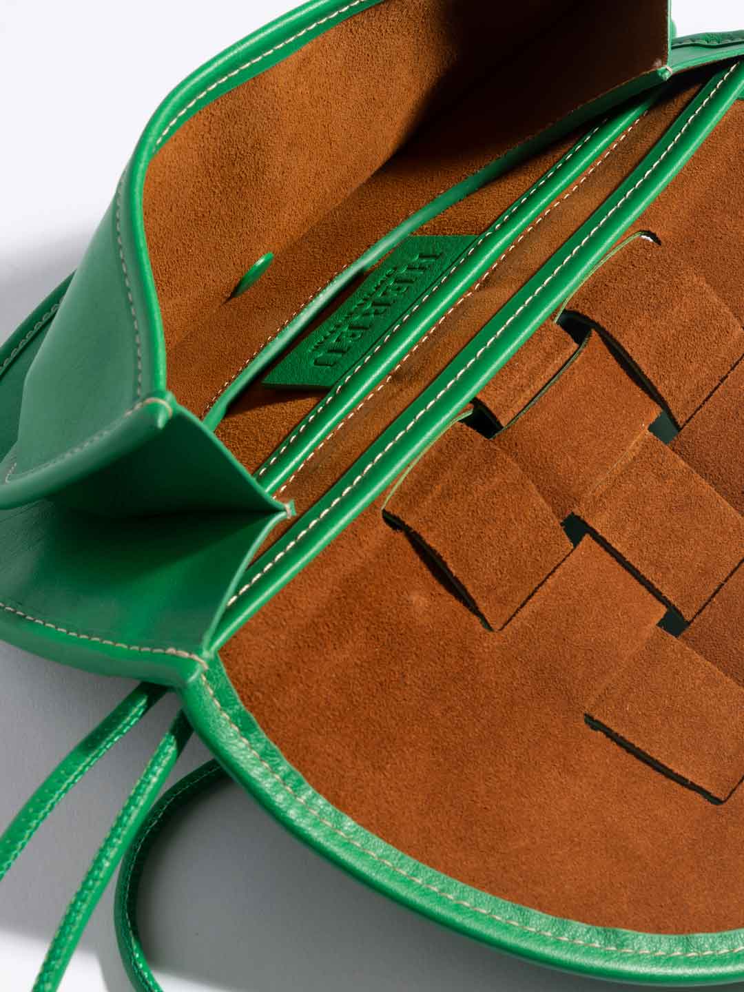 LLUNA Interwoven Front Detail Crossbody Bag - Green